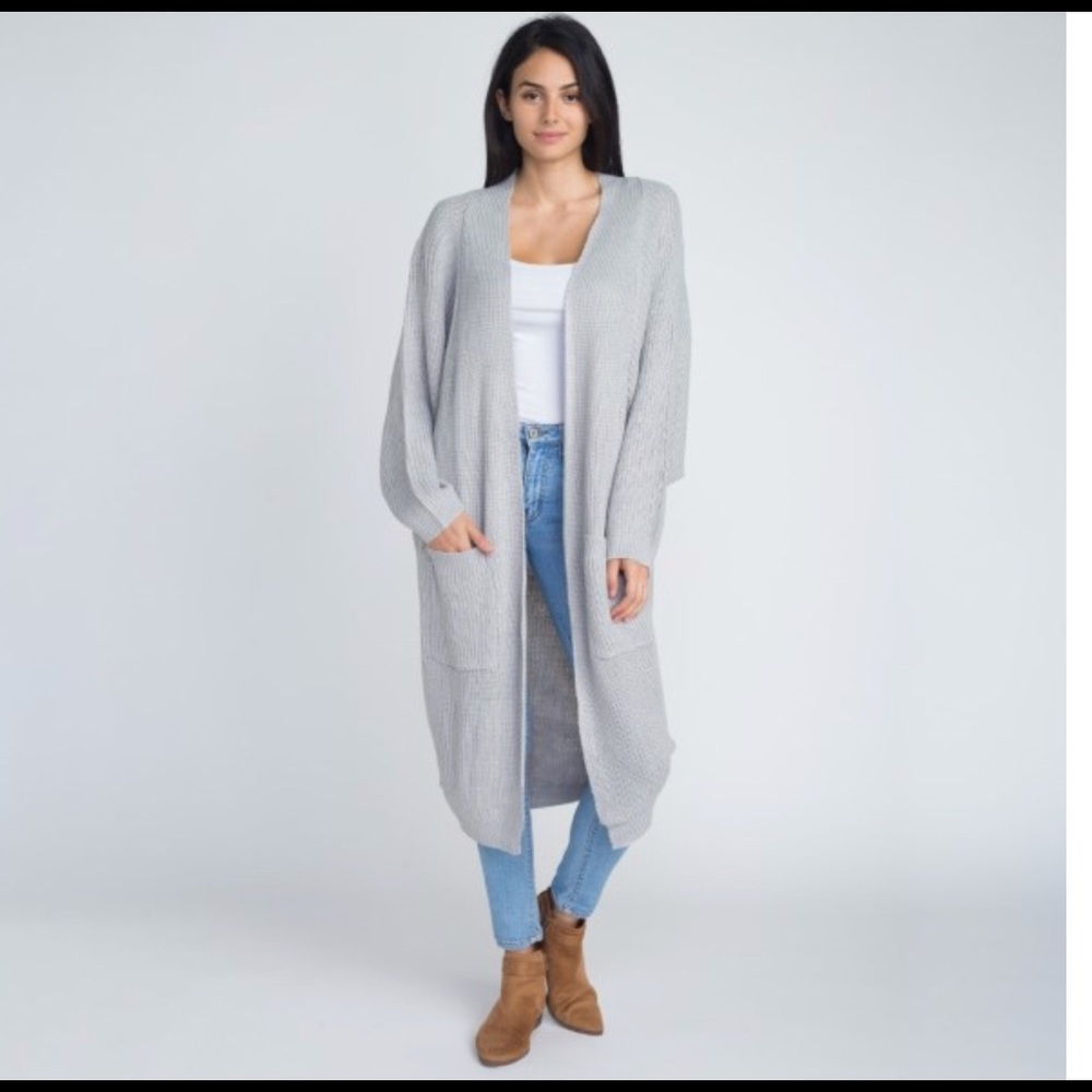 Long line Gray Cardigan